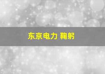 东京电力 鞠躬